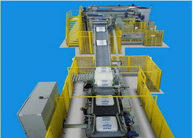 中国 25KG/50KG穀物の米小麦粉の澱粉のトウモロコシのためのフル オートマチックのパレットで運搬する機械システム 工場